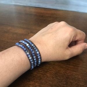 Sundance Wrap bracelet with blue and white stones